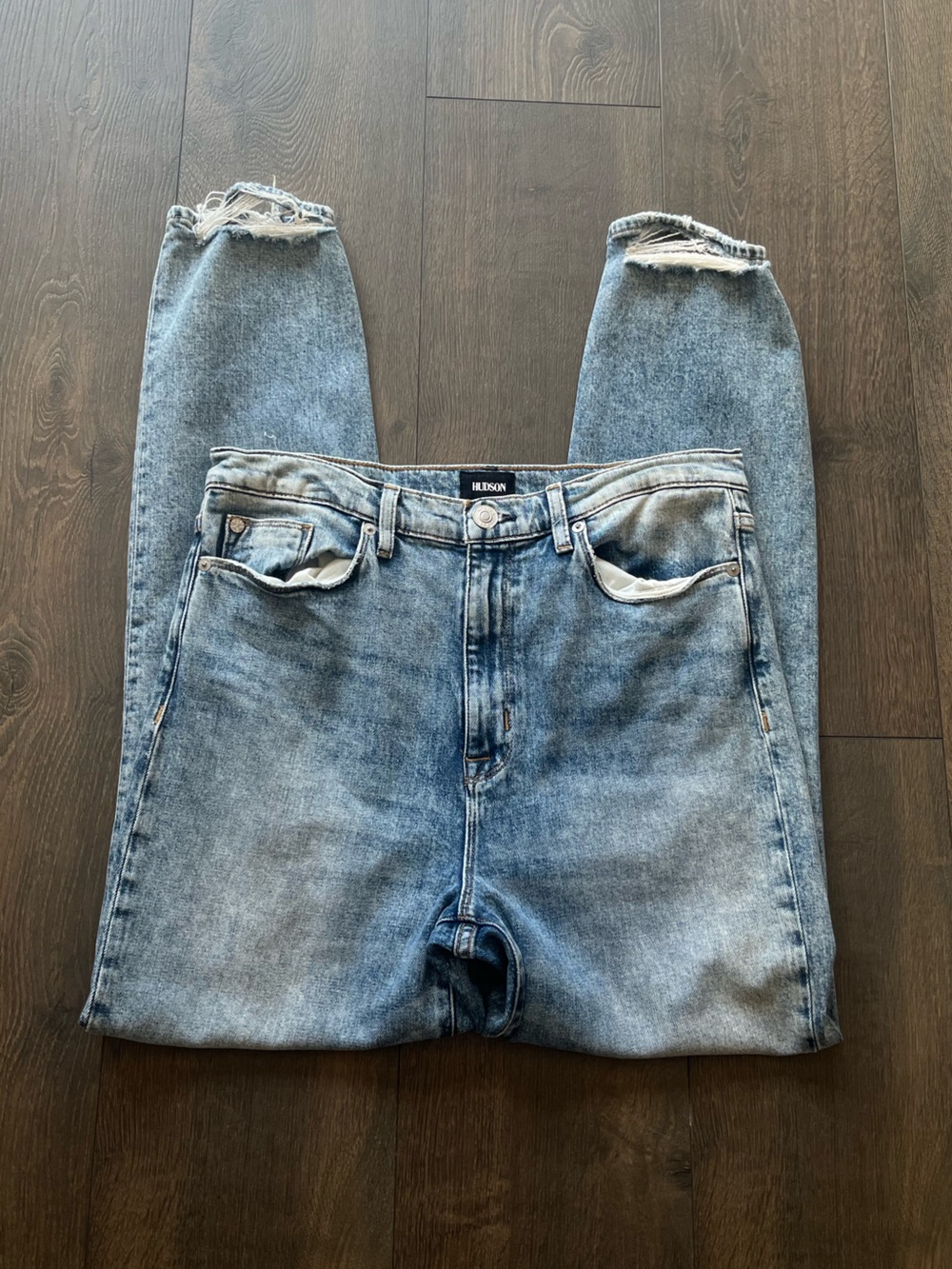 NWOT Hudson Distressed Straight Leg Jeans